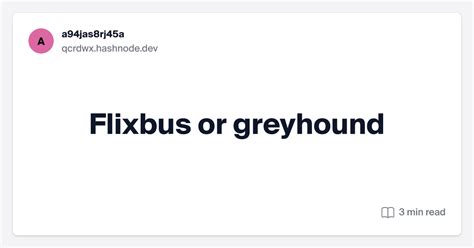 FlixBus and Greyhound 